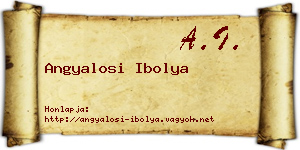 Angyalosi Ibolya névjegykártya